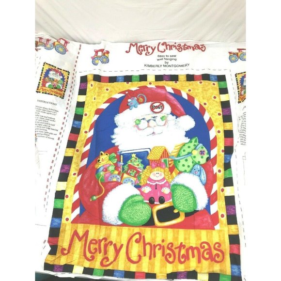Santa Kimberly Montgomery fabric sewing panels - Picture 1 of 5